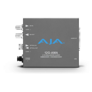AJA 12G-AMA-T - 4-Channel 12G-SDI balanced analog audio Embedder/Disembedder