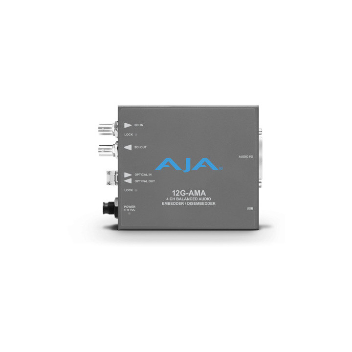 AJA 12G-AMA-T - 4-Channel 12G-SDI balanced analog audio Embedder/Disembedder