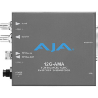 AJA 12G-AMA-TR - 4-Channel 12G-SDI balanced analog audio Embedder/Disembedder