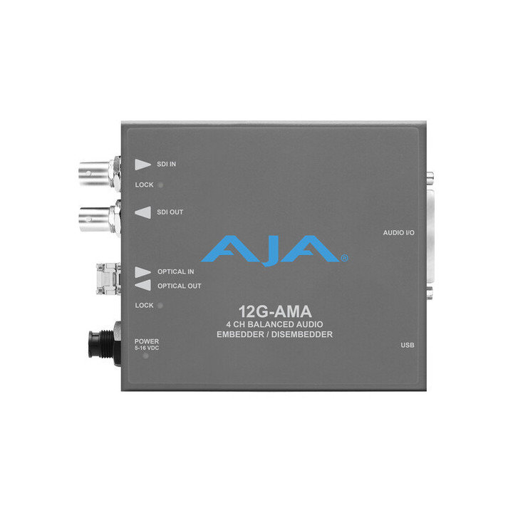 AJA 12G-AMA-TR - 4-Channel 12G-SDI balanced analog audio Embedder/Disembedder