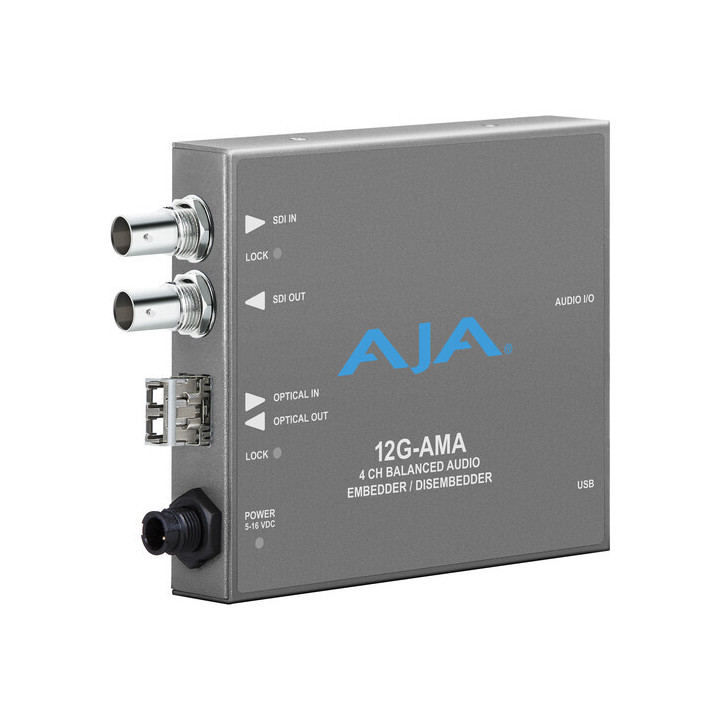AJA 12G-AMA-TR - 4-Channel 12G-SDI balanced analog audio Embedder/Disembedder