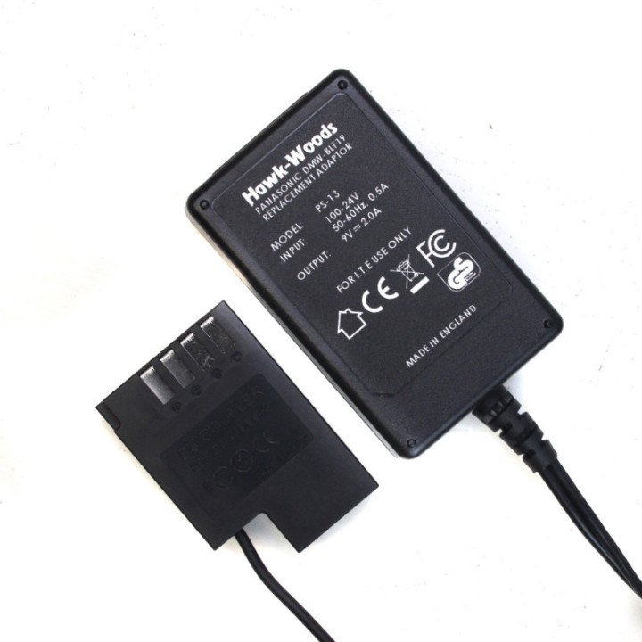 Hawkwoods PS-13 - Dummy GH4/GH5 Battery Mains Power Supply
