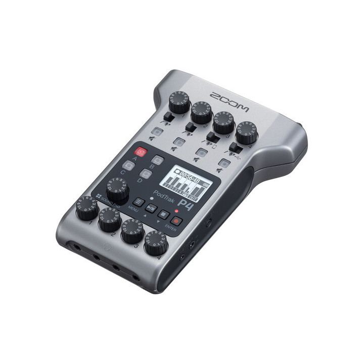 Zoom PodTrak P4 - Portable Multitrack Podcast Recorder
