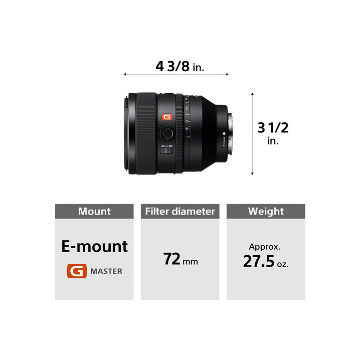 Sony SEL50F12GM.SYX - FE 50mm f/1.2 GM Lens