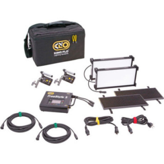 Kinoflo KIT-F102BU - FreeStyle Mini LED DMX Kit (2-Unit), Univ w/ Soft Case