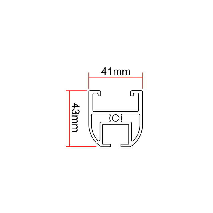 Doughty T81001 - Rail - Straight 1.0m - (Black)