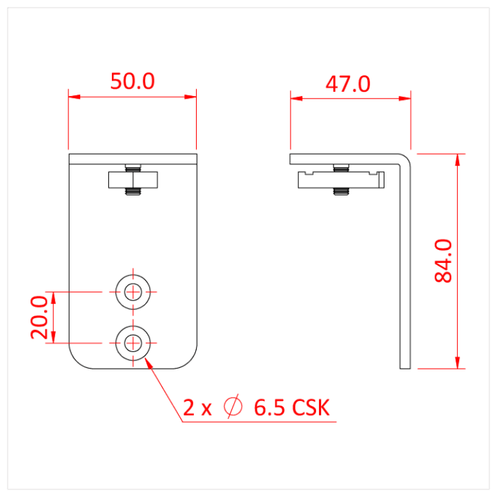 Doughty T81170 - Rail - Wall Bracket