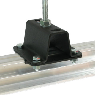 Doughty T84121 - Studio Rail 60 Ceiling Bracket 50mm High (Top Hat) Supplied With Rail Clamps