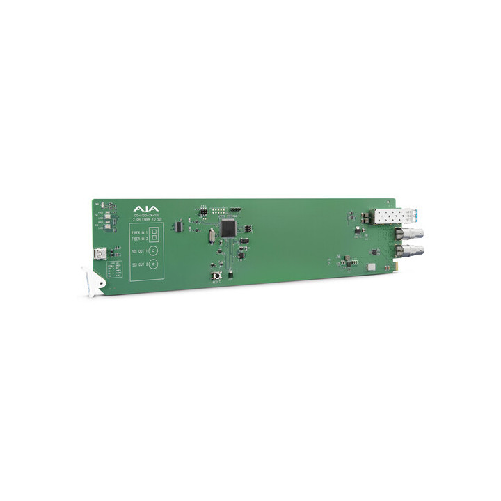 AJA OG-FIDO-2R-12G - openGear 2-Channel Single Mode LC Fiber to 3G-SDI Receiver
