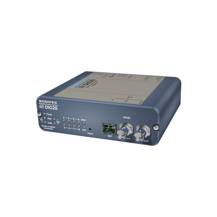 Sonifex AVN-DIO20 - Dante to MADI AES3 64 Channel I/O Converter