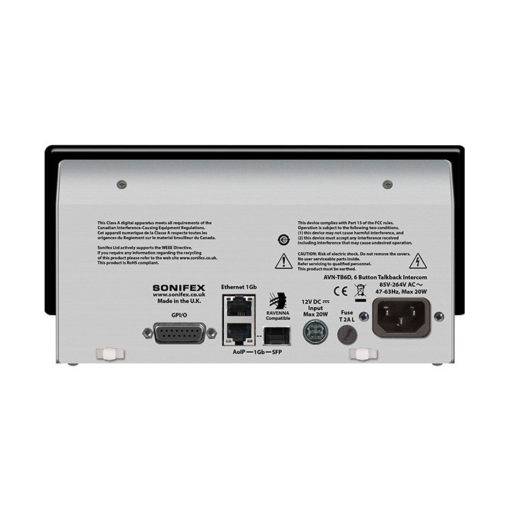 Sonifex AVN-TB6D - 6 Button Talkback Intercom, Desktop