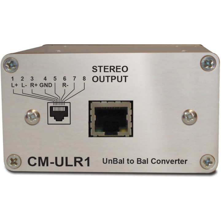 Sonifex CM-ULR1 - Unbalanced to Balanced Converter, Passive, Phono to RJ45