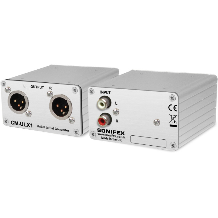 Sonifex CM-ULX1 - Unbalanced to Balanced Converter, Passive, Phono to XLR