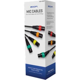 Zoom XLR-4c/CP - Four 8' XLR Cables with COlor ID Rings