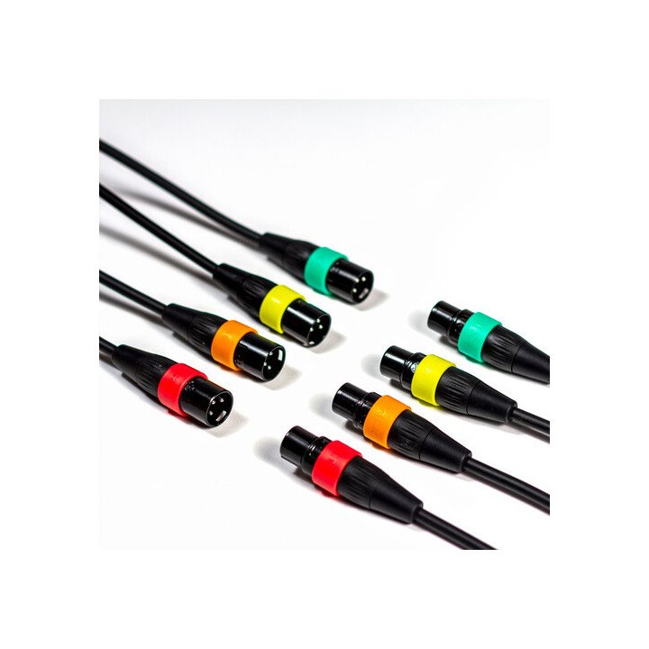 Zoom XLR-4c/CP - Four 8' XLR Cables with COlor ID Rings