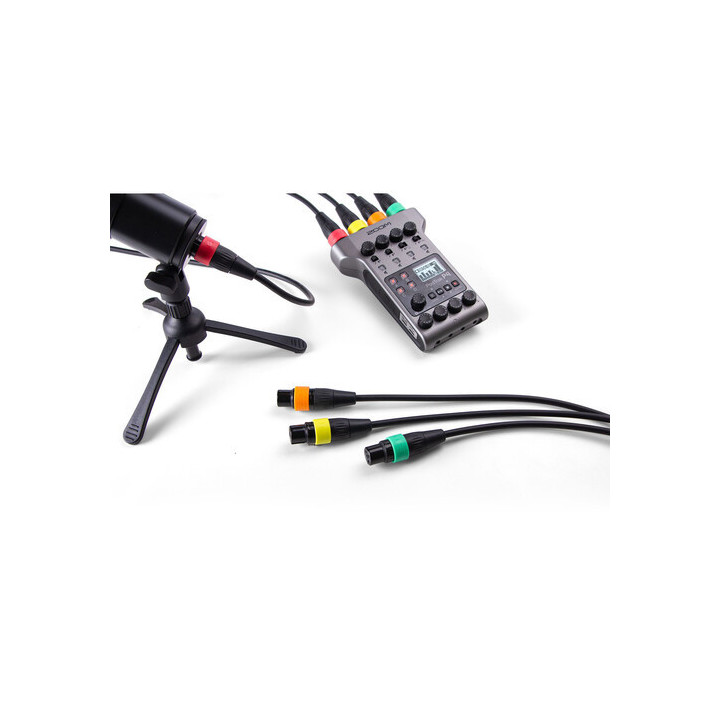 Zoom XLR-4c/CP - Four 8' XLR Cables with COlor ID Rings