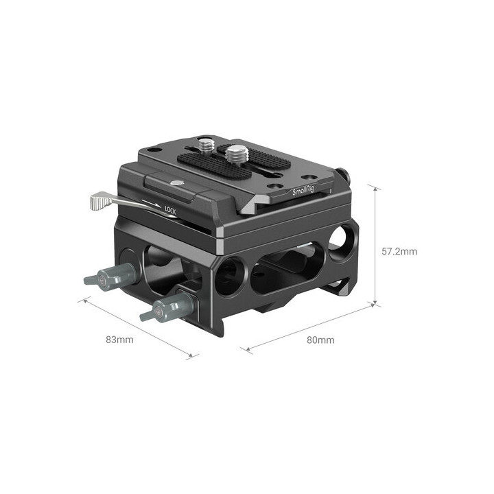 SmallRig 3067 - Lightweight Baseplate with Dual 15mm Rod Clamp (magnesium alloy version)