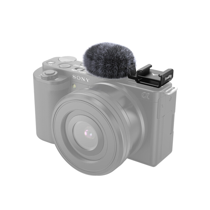 SmallRig 3526 - Cold Shoe Adapter with Windshield for Sony ZV-E10 and ZV-1