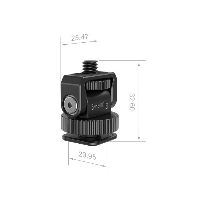 SmallRig 3577 - Mini Cold Shoe to 1/4"-20 Screw Adapter