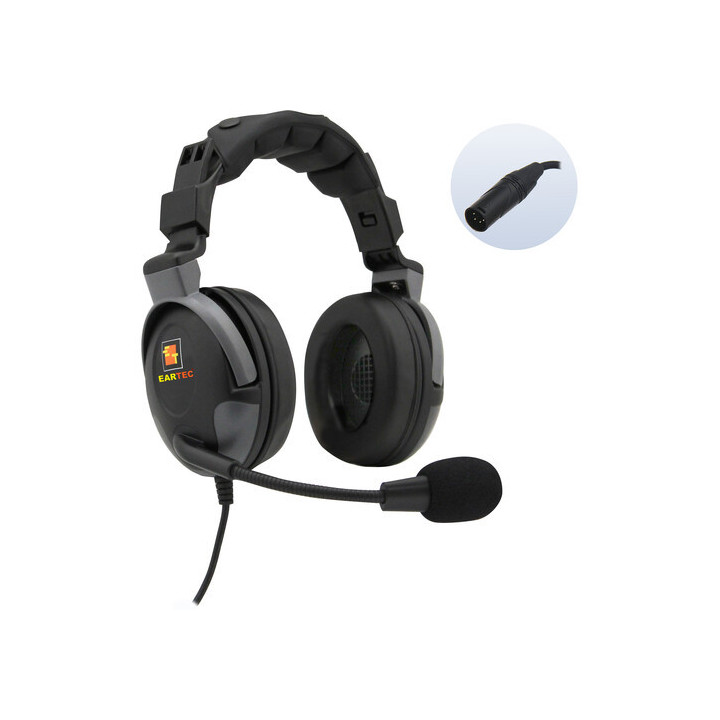 Eartec PD4XLRM21 - Proline Double Sided Intercom Headset with 4-Pin XLR Male Connector