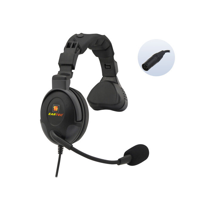 Eartec PS4XLRM21 - Proline Single Headset with 4-Pin XLR Male Connector