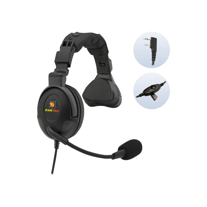 Eartec PSKWIL - Proline Single Headset with Kenwood 2-Pin Plug Inline PTT