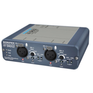 Sonifex AVN-DIO12 - Dual Mono Microphone Input to Dante with Mic Gain