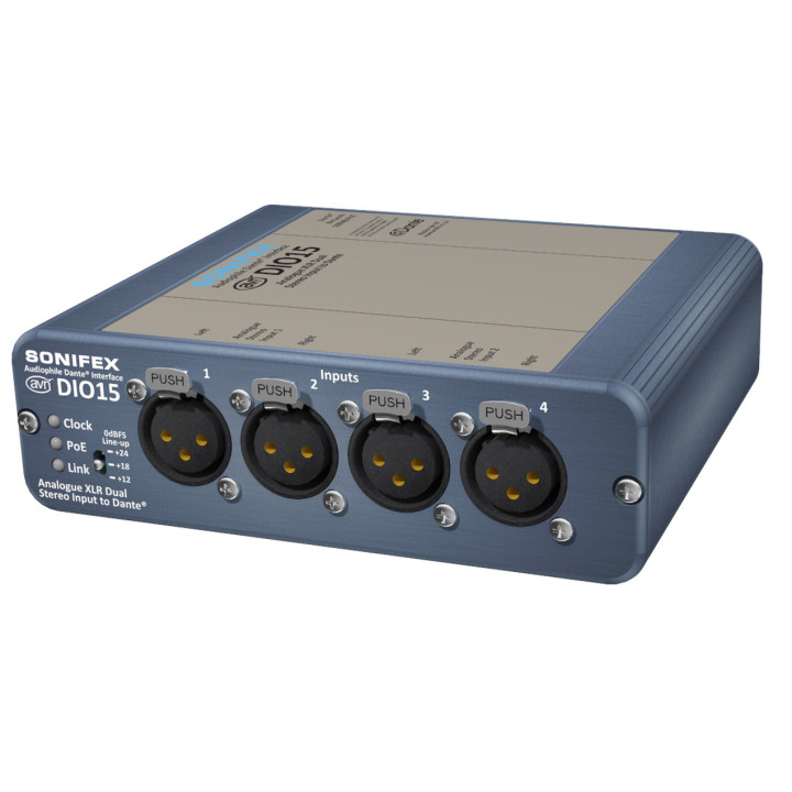 Sonifex AVN-DIO15 - 4 Analogue XLR Inputs to Dante