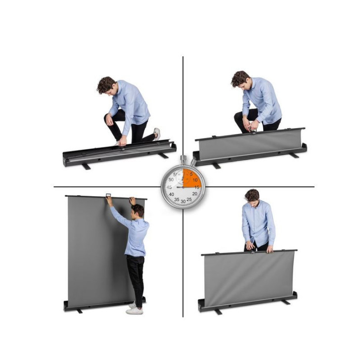 Walimex pro roll-up panel background gray 155x200