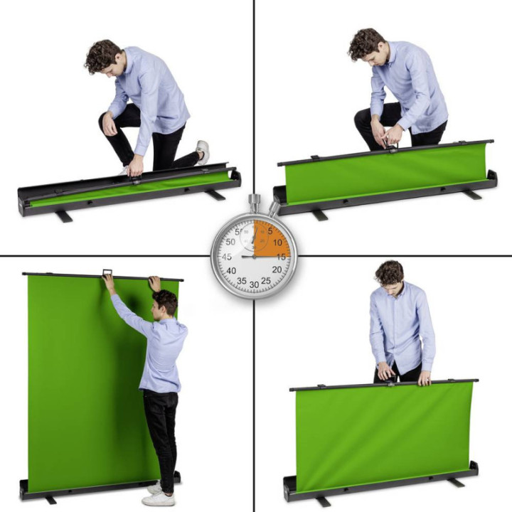 Walimex pro roll-up panel background green 155x200