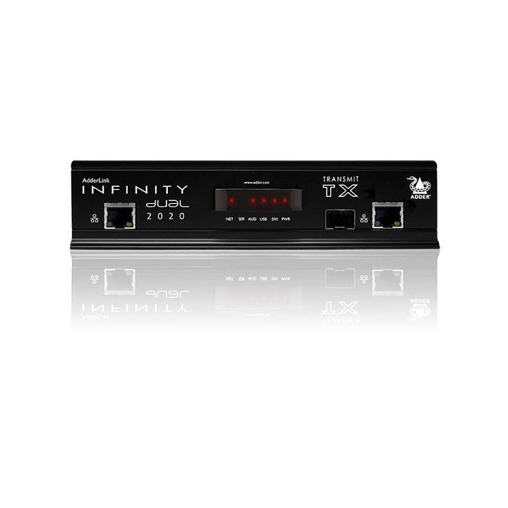 Adder ALIF2020T-RED - Adderlink Infinity Dual, Dual Head Single Link Transmitter with PSU-RPS-5V-3M