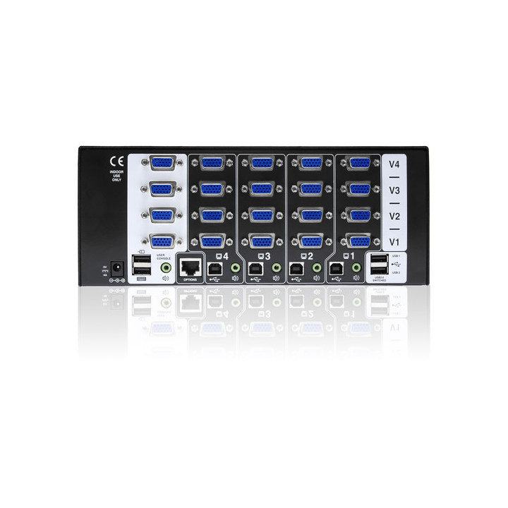 Adder AV4PRO-VGA-QUAD - ADDERView 4 PRO VGA Video & Peripheral Switch (Four Video Heads)