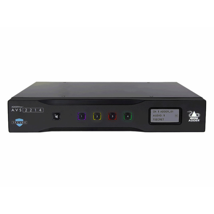 Adder AVS-2214 - ADDERView Secure 4 port DVI dual head switch