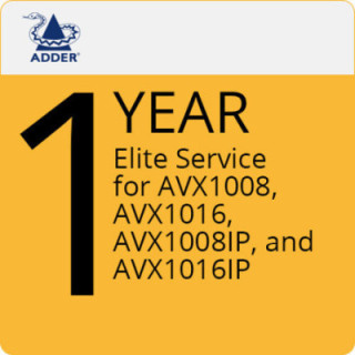 Adder ES-AVX1 - 1 Year Elite Service AVX1008, AVX1016, AVX1008IP, AVX1016IP