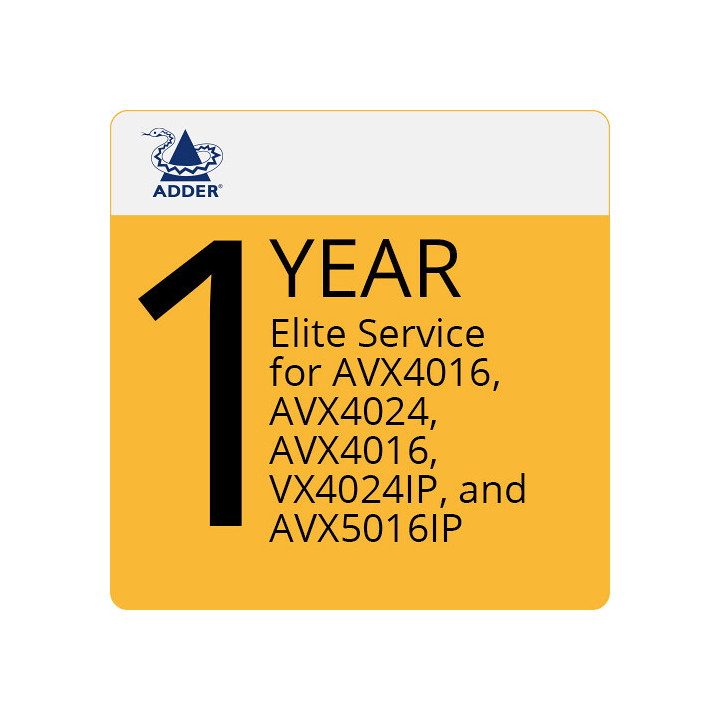 Adder ES-AVX4 - 1 Year Elite Service AVX4016 AVX4024 AVX4016 VX4024IP AVX5016IP