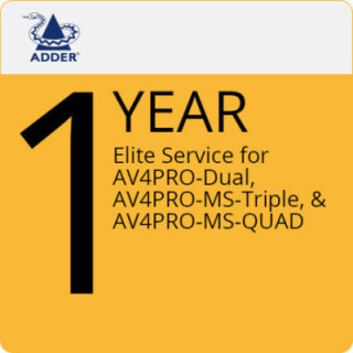 Adder ES-SW4-MS - 1 Year Elite Service AV4PRO-Dual AV4PRO-MS-Triple AV4PRO-MS-Quad