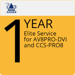 Adder ES-SW8 - 1 Year Elite Service AV8PRO-DVI, CCS-PRO8