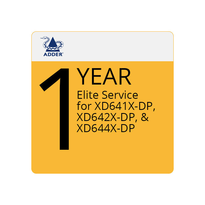 Adder ES-XD6 - 1 Year Elite Service XD641x-DP, XD642x-DP, XD614x-DP  and XD612x-DP