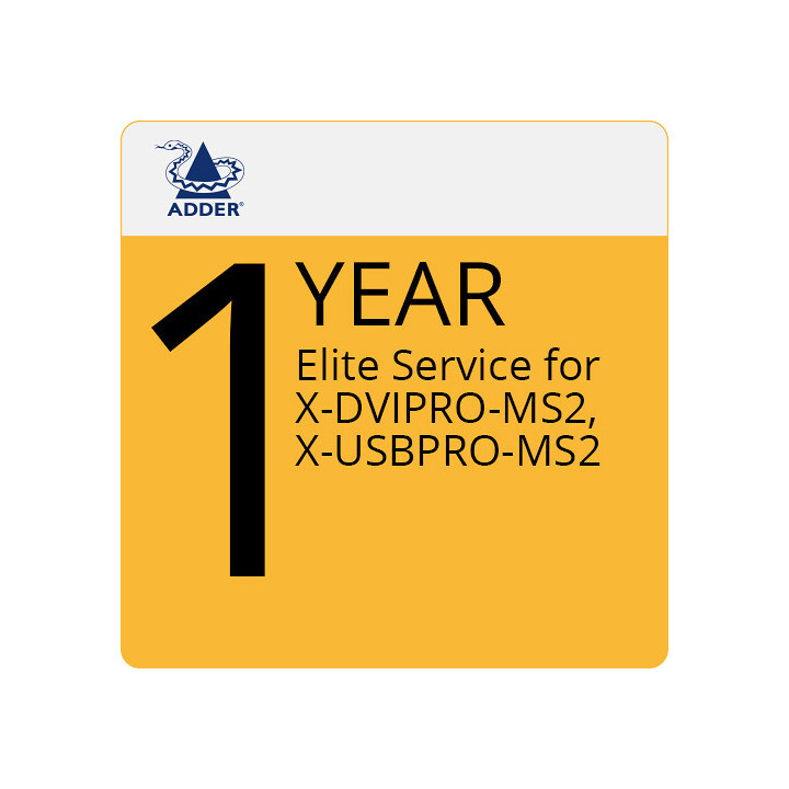 Adder ES-XPRO2 - 1 Year Elite Service X-DVIPRO-MS2, X-USBPRO-MS2