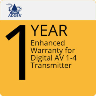 Adder EW-ALDV-104T - 1 Year Enhanced Warranty for Digital AV 1-4 Transmitter