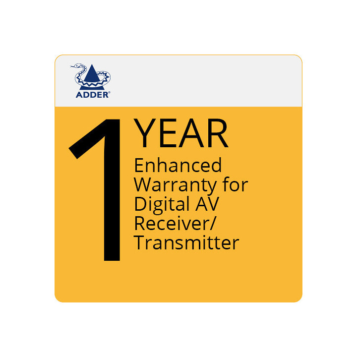 Adder EW-ALDV-EP - 1 Year Enhanced Warranty for Digital AV Receiver / Transmitter