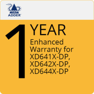 Adder EW-XD6 - 1 Year Enhanced Warranty XD641x-DP, XD642x-DP, XD614x-DP and XD612x-DP