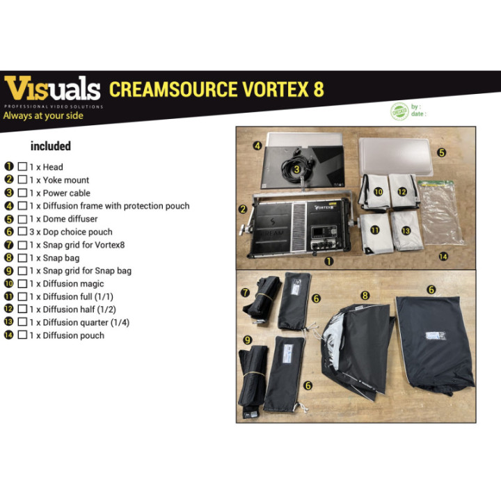 DOP Choice SBCV8 - SNAPBAG for VORTEX8 for Creamsource
