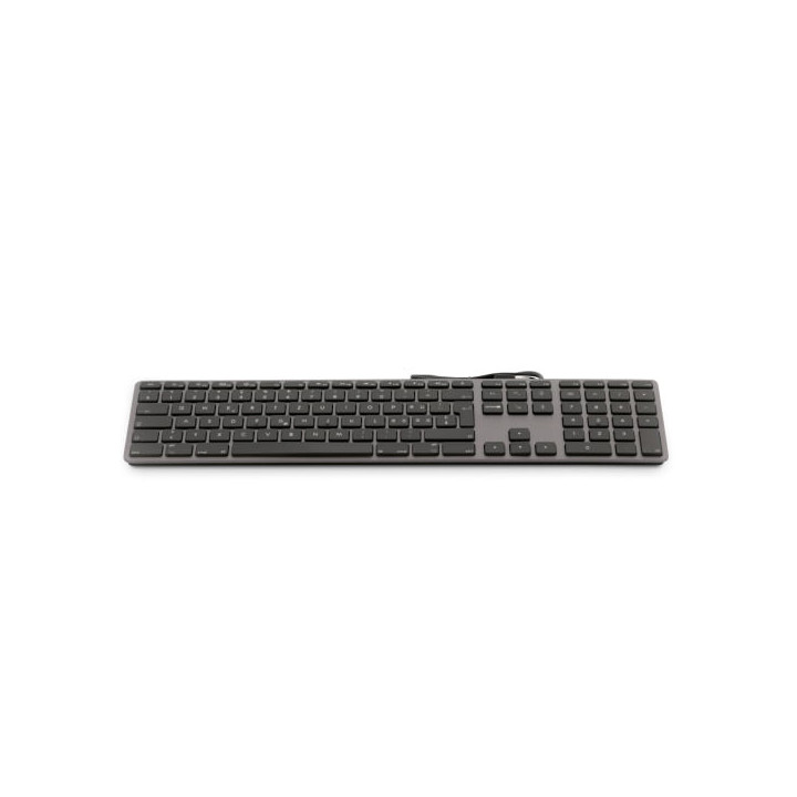LMP KB_IL_sp - USB Keyboard KB-1243 with Numeric Keypad, IL (Hebrew) Layout, macOS, Space Grey