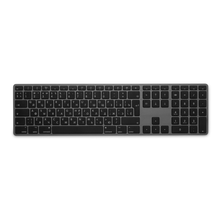 LMP KB_RU_sp - USB Keyboard KB-1243 with Numeric Keypad, RU (Russian) Layout, macOS, Space Grey