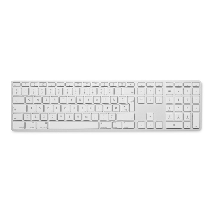LMP WKB_DK_si - Bluetooth Keyboard WKB-1243 with Numeric Keypad,  DK (Danish) Layout, macOS, Silver