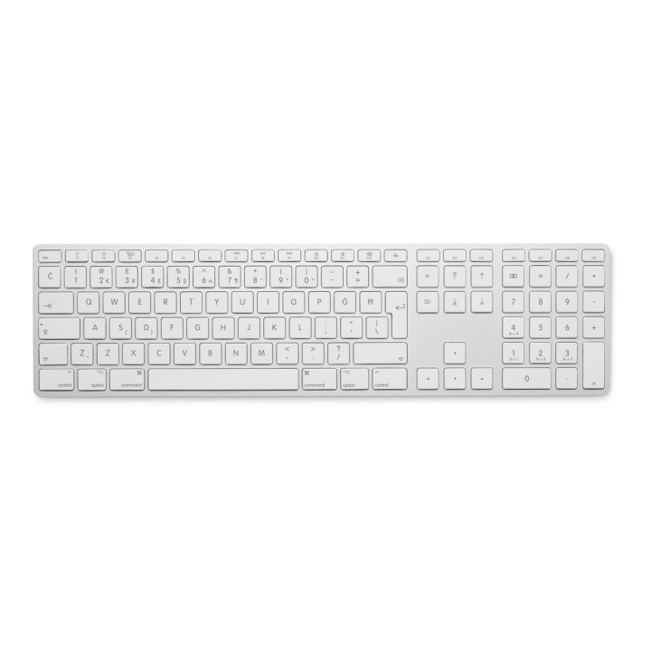LMP WKB_MT_si - Bluetooth Keyboard WKB-1243 with Numeric Keypad,  MT (Maltese) Layout, macOS, Silver
