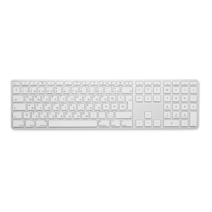 LMP WKB_MK_si - Bluetooth Keyboard WKB-1243 with Numeric Keypad,  GMK (Macedonian) Layout, macOS, Silver