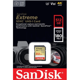 Sandisk SDSDXVV-512G-GNCIN - Extreme 180MB/s SDXC 512GB