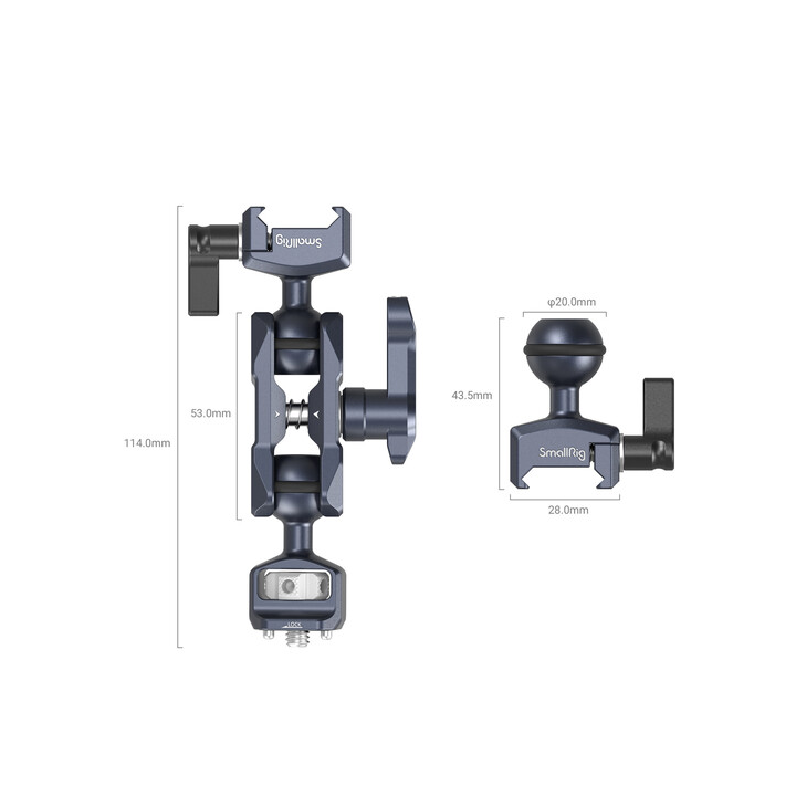 SmallRig 3875 - Magic Arm with Dual Ball Heads (1/4"-20 Screw and NATO Clamp)